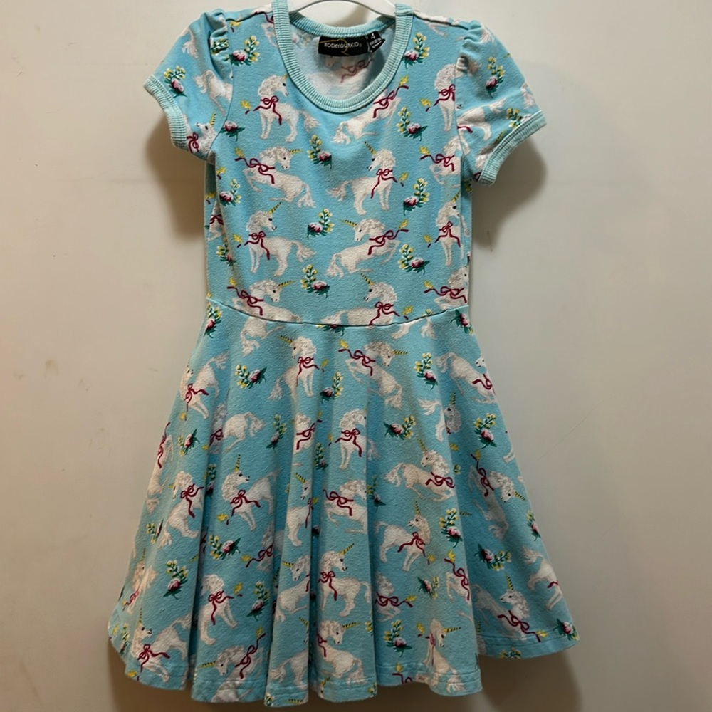 Rock your kid unicorn 🦄 dress 👗 size 4